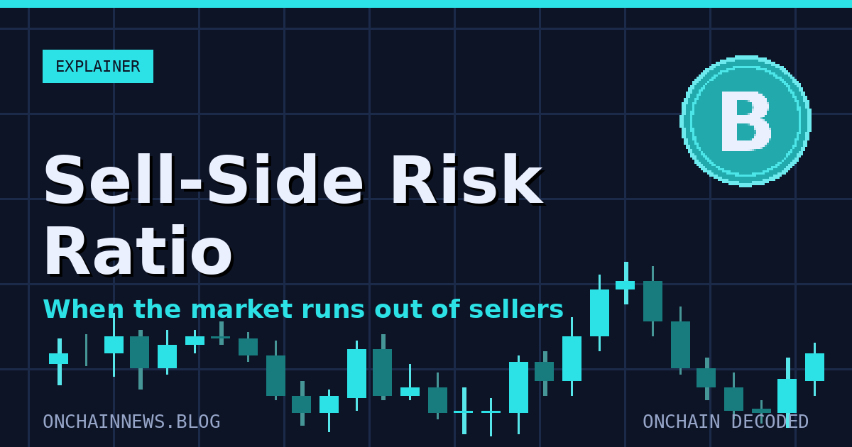 Bitcoin Sell-Side Risk Ratio Explained: Measuring When a Market Runs Out of Sellers