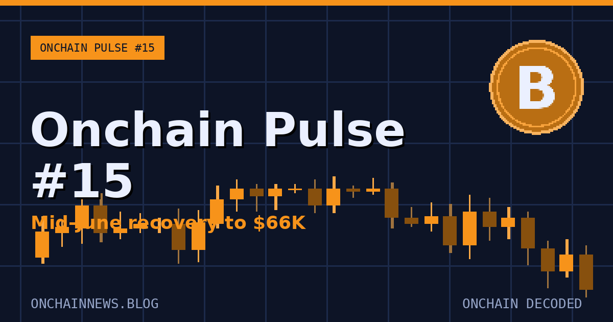 Onchain Pulse #15: Bitcoin Bounces to $66K as the Mid-June Recovery Takes Hold