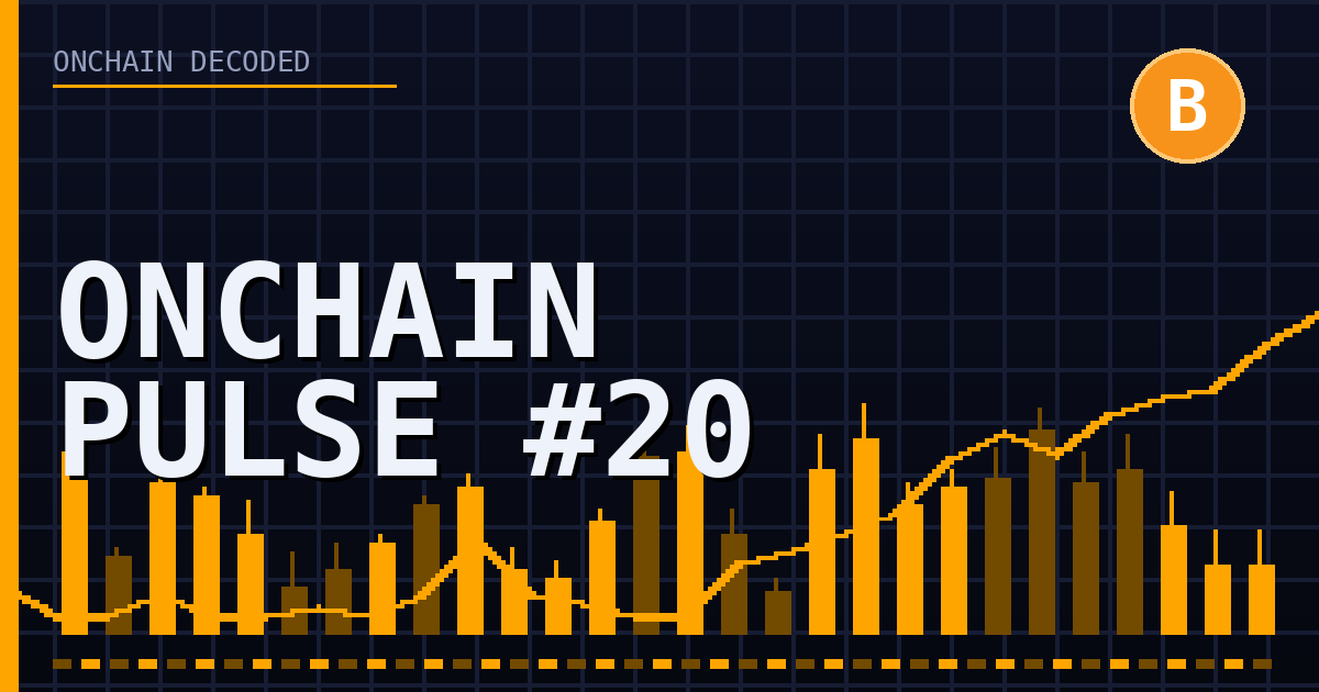 Onchain Pulse #20: Bitcoin’s Onchain Picture Deep Into July