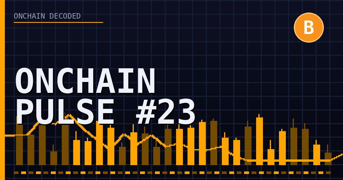 Onchain Pulse #23: Bitcoin’s Early-August Onchain Health Check